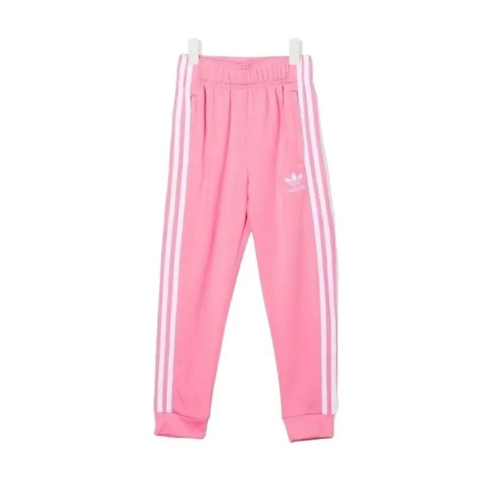 Adidas girls, youth pink white stripe jogger pants 6X